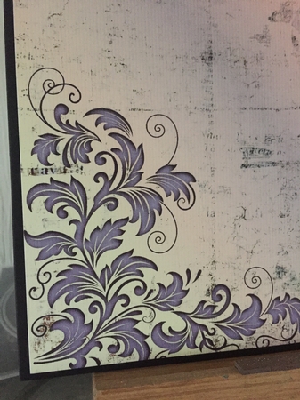 Dusky Leaf Flourish Corner by Beverley Hazelgrave