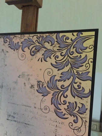 Dusky Leaf Flourish Corner by Beverley Hazelgrave
