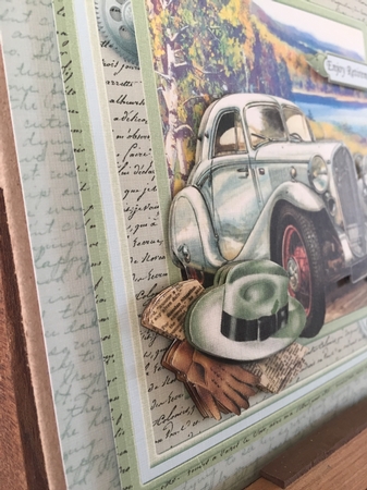 VINTAGE CARS 7.5 Decoupage Ages & Inserts Bumper Kit by Beverley Hazelgrave
