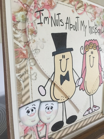 Im Nuts About My Husband! Anniversary 8x8  by Beverley Hazelgrave