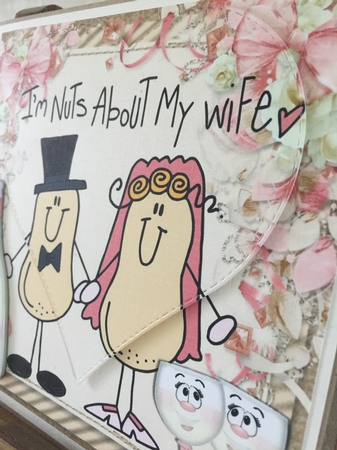 Im Nuts About My Wife! Anniversary 8x8 by Beverley Hazelgrave