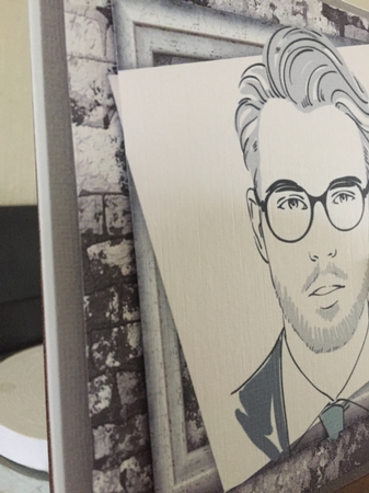 Smart Man With Glasses 8x8 by Beverley Hazelgrave