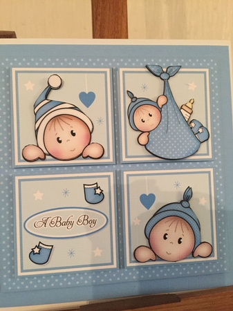 Baby Boy Squares Mini Kit by Beverley Hazelgrave