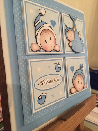 Baby Boy Squares Mini Kit by Beverley Hazelgrave