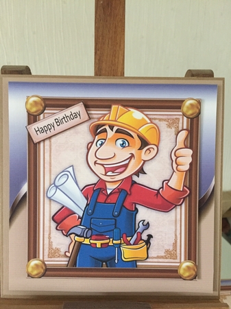 The Builder 8x8 by Beverley Hazelgrave