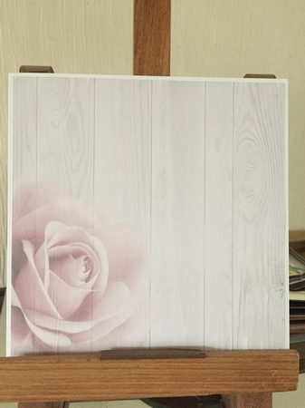 Pink Hues Rose On Wood Background  by Beverley Hazelgrave