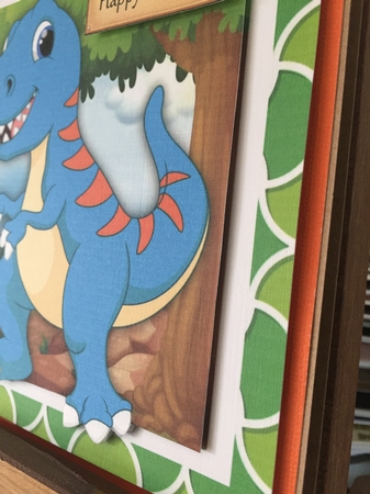 Cute Blue Dinosaur 8x8 Mini Kit by Beverley Hazelgrave