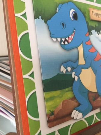 Cute Blue Dinosaur 8x8 Mini Kit by Beverley Hazelgrave