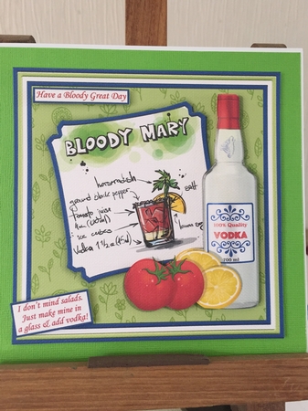 COCKTAIL DRINKS 7.5 Humorous Decoupage & Insert Bumper Kit by Beverley Hazelgrave