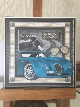 Adventure Awaits Road Trip Birthday/Fathers Day by Beverley Hazelgrave