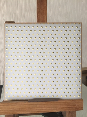 Life is a Beach Gold Spot Background by Beverley Hazelgrave