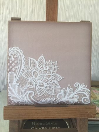 Life is a Beach Lace Corner Background by Beverley Hazelgrave