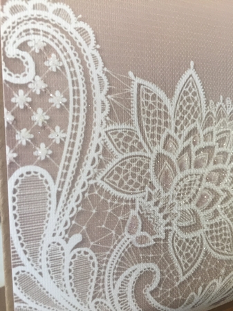 Life is a Beach Lace Corner Background by Beverley Hazelgrave