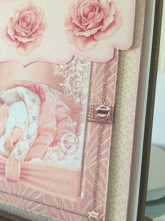 Baby Girl Vintage Envelop card by Beverley Hazelgrave