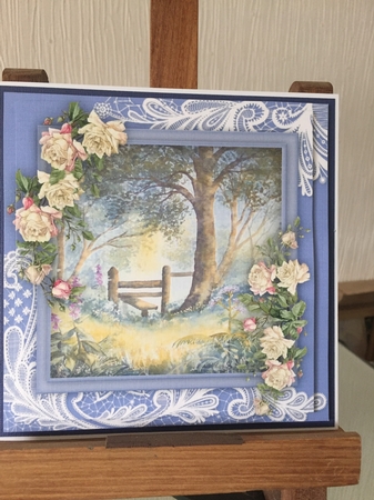 White Roses and Corner Lace  by Beverley Hazelgrave