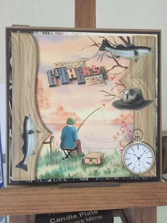 Male Card Gone Fishing Mini Kit by Beverley Hazelgrave