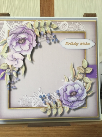 Beautiful Lilac   Berrys and  Roses  by Beverley Hazelgrave
