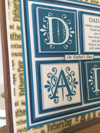 DAD DEFINITION SQUARES 7.5 Humorous Birthday or Fathers Day Quick Layer Card by Beverley Hazelgrave
