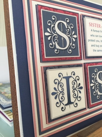 SISTER DEFINITION SQUARES 7.5 Humorous Birthday Quick Layer Card by Beverley Hazelgrave