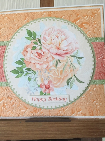 Beautiful Watercolor Flowers - 8x8 Peach & Green Mini Card Kit by Beverley Hazelgrave