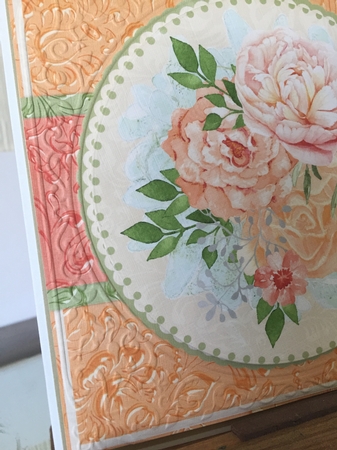 Beautiful Watercolor Flowers - 8x8 Peach & Green Mini Card Kit by Beverley Hazelgrave