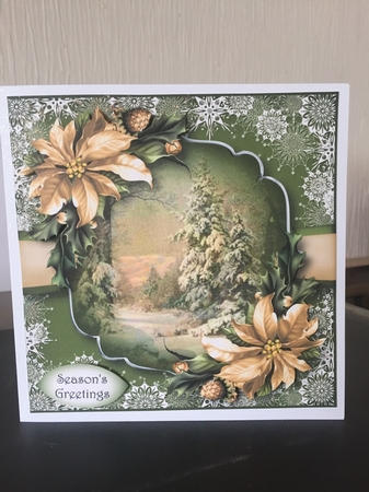 Snowflakes Border - Snowy Woods by Beverley Hazelgrave
