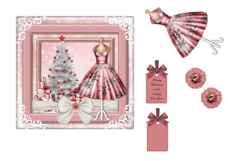 C261-PrettyDresses Snowflakes2 by Beverley Hazelgrave