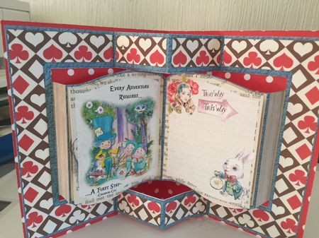 Through the Looking Glass Pop Out Book Card and Envelope Kit. by Beverley Hazelgrave