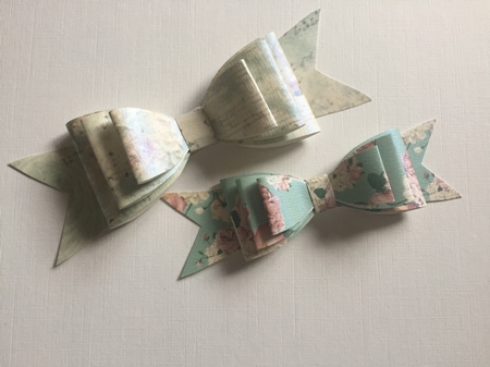 Shabby Chic Duck Egg & Pink 3D Create a Bow  by Beverley Hazelgrave