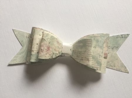 Shabby Chic Duck Egg & Pink 3D Create a Bow  by Beverley Hazelgrave