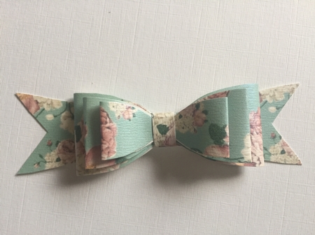 Shabby Chic Duck Egg & Pink 3D Create a Bow  by Beverley Hazelgrave