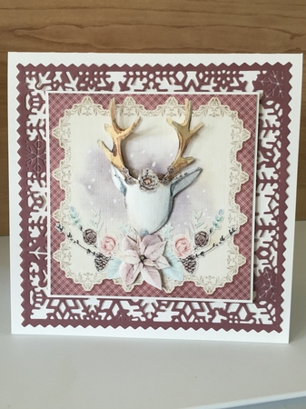 A Beautiful Winter - 10 6x6 Card Fronts, 2 Inserts, Envelope & Paper by Beverley Hazelgrave
