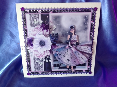 Beauty In Lilac Card Front Kit by Beverley Pleasants