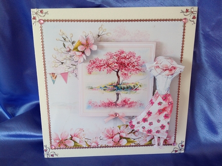 Cherry Blossom Dreams Card Front Kit by Beverley Pleasants