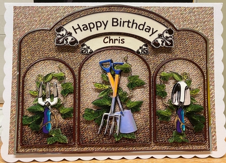 3D Gardening Window Card Kit with Decoupage N Envelope Featured Gallery Photo