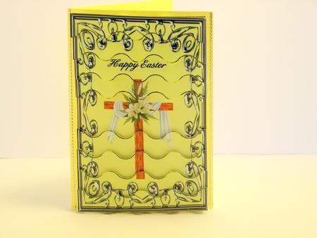 Easter Cross Wavey Edge Stacker by bev potter