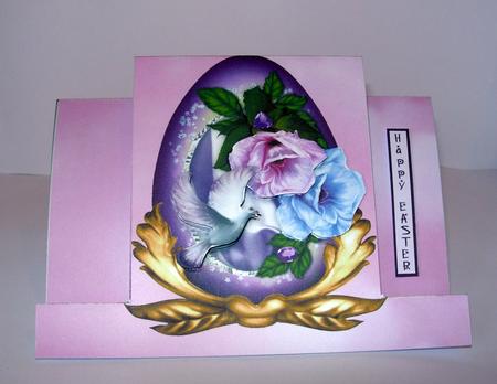 Dove and Flower Egg Card by bev potter