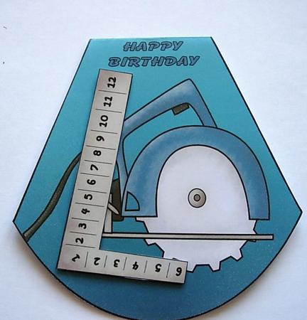 DIY Tools Male Birthday Wobble Card by bev potter