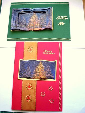 Christmas Tree Lights Tunnel Book Sheet by bev potter