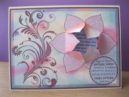 Bokeh Delight Secret Message Foldout Flower Card Kit by Beverley Rollings