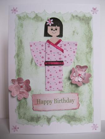 Kimono Paper Folded Doll Pink by Beverley Rollings