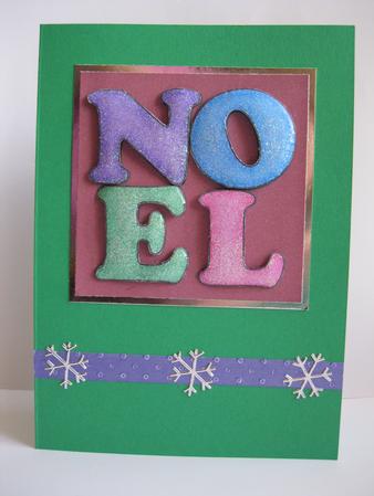 Glitter Noel on Red by Beverley Rollings