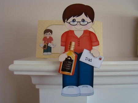 3D On the Shelf Card Kit - Dad Vernon is a Great Guy with a Bottle of Whisky by Beverly Carmichael