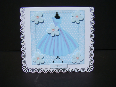 Vintage Dress In Bleu Quick card by Beverly Carmichael
