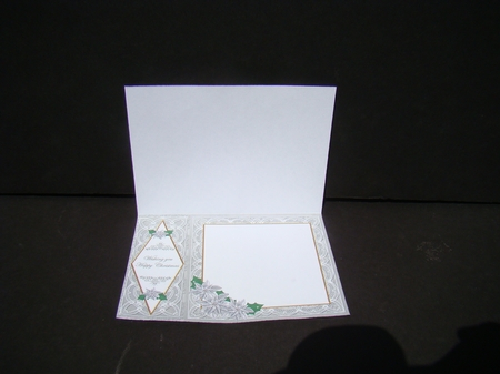 Ice Church Happy Christmas 7x5inch Folded Diamond Insert by Beverly Carmichael