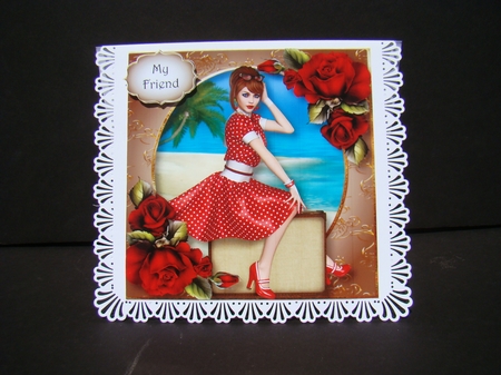 Retro Summer Holiday 8x8 by Beverly Carmichael
