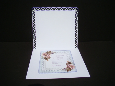 Incert with Verse, and soft pink Daisys  by Beverly Carmichael