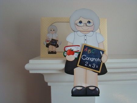 3D On the Shelf Card Kit - Mrs Phillips the Teacher by Beverly Carmichael