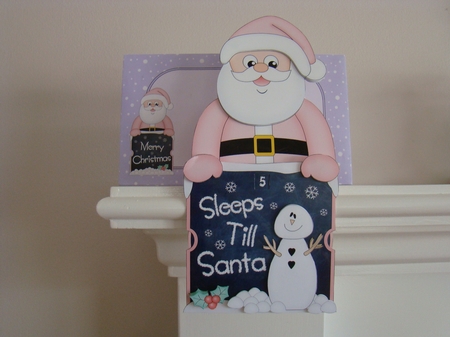 On the Shelf Sleeps Till Santa Card Kit - Santa Claus by Beverly Carmichael