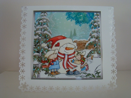 Snowman love by Beverly Carmichael
